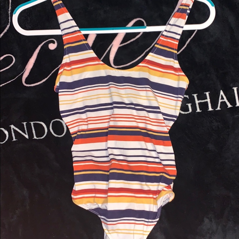 striped body suit